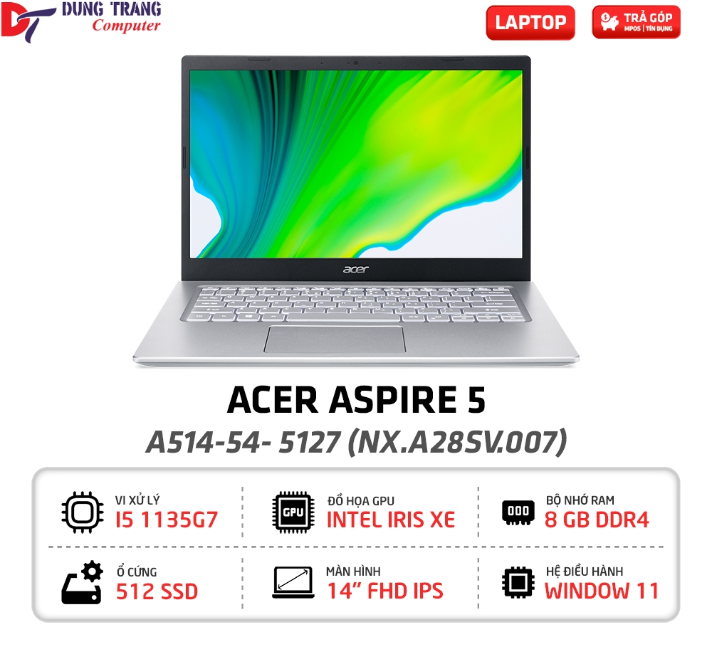 Laptop Acer Aspire 5 A514-54- 5127 (NX.A28SV.007) i5-1135G7 | 8GB ...