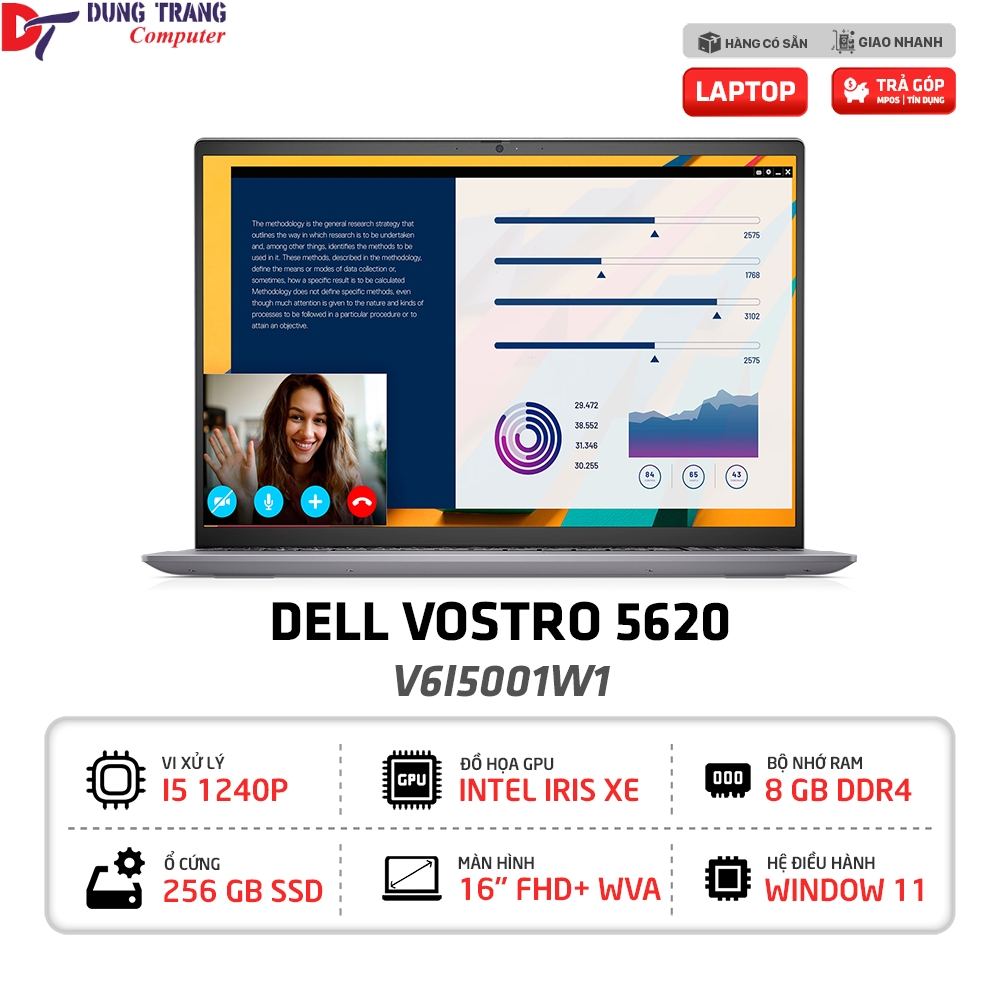 Laptop Dell Vostro 5620 V6I5001W1 i5 1240P | 8GB | 256GB | Intel